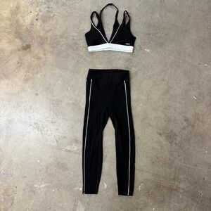 CEO Black and White Sports Bra and Leggings Set